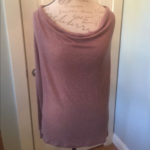 Free People Cowl Neck Long Sleeve top LG NWT